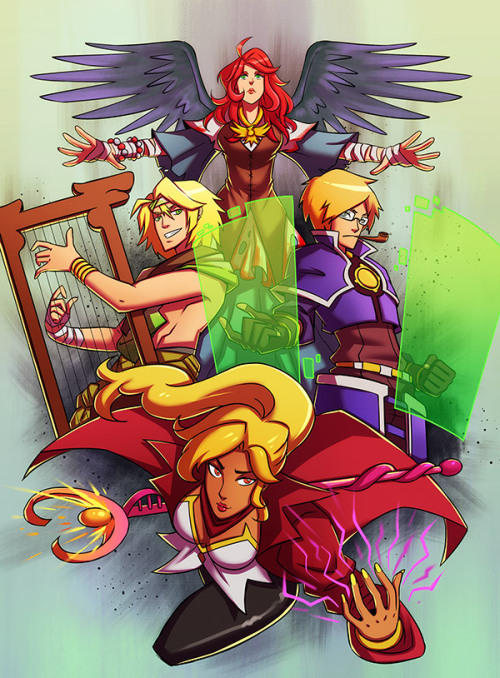 A promo piece I did recently for BattleCON: Trials of Indines. The characters were designed by the a