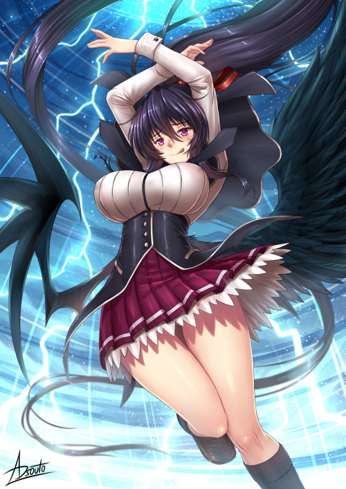 Akeno Himejima The elegant and gentle senpai, but highly sadistic in battle she do not show any merc