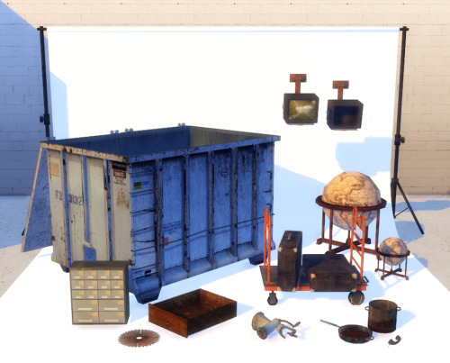 Fiddledeedee Half Life 2 Seven cities ago (TS4)42 new meshes, a full folder of alleyway junk, dumpsters, mattresses, concrete barrier and so on. Great for cluttering up your city build!
The polys vary from around 1500 on highest and 200 lowest.
The...