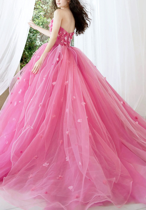 evermore-fashion:Favourite Designs: Kiyoko Hata ‘Pink’ Bridal Couture Collection