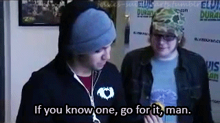 jessies-spooky-suitehearts:  Patrick and Pete’s Baby Food Testing  “What do you got?” 