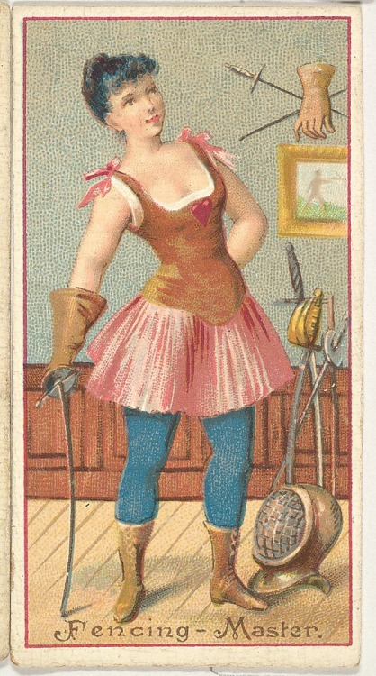 myimaginarybrooklyn: Cigarette cards depicting possible professions for women, circa the 1880s.