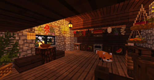 apple-stew:My lil’ Rustic cabin on the @bittercraftmc server <3Not my primary home, but I love it