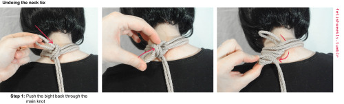 fetishweekly:Shibari Tutorial: Consequence Collar & Cuff A guide for the tie from last week’s 