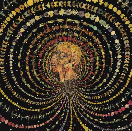 myampgoesto11: Intricate collage art by Fred Tomaselli  Fred Tomaselli makes exquisit