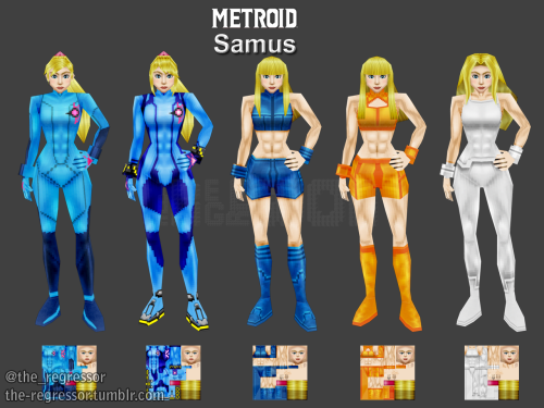 Zero Suit Samus All the Zero Suit Samus’ based off official art/renders/sprites from the games