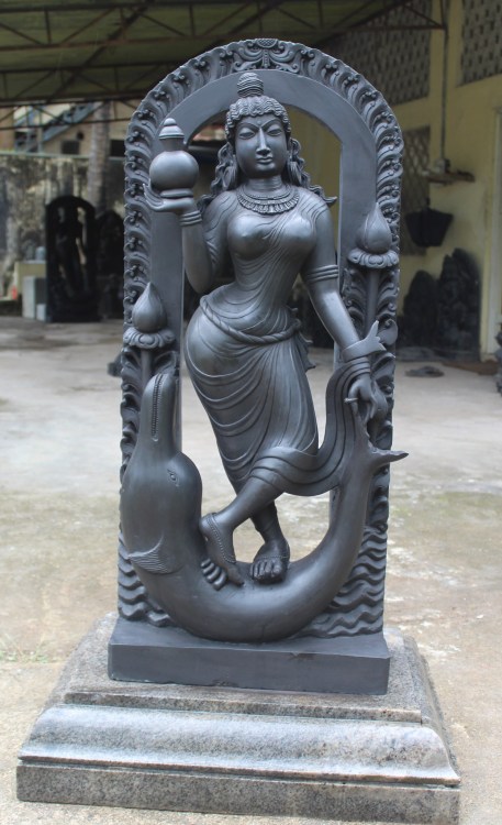 The Goddesses of the seven great sacred rivers of India: Ganga, Yamuna, Godavari, Saraswati, Narmand
