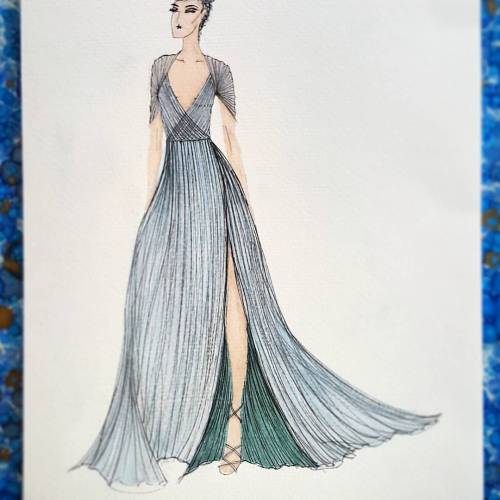 This one’s my favorite #ballgown #design #illustration #fashion #inktober (at Belltown, Seattl