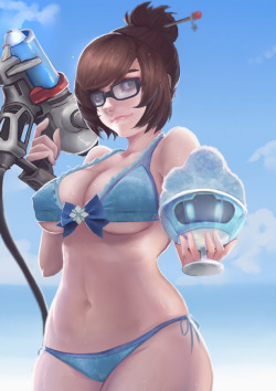 overwatch-fan-art:  Mei summer by Ryumi-gin 