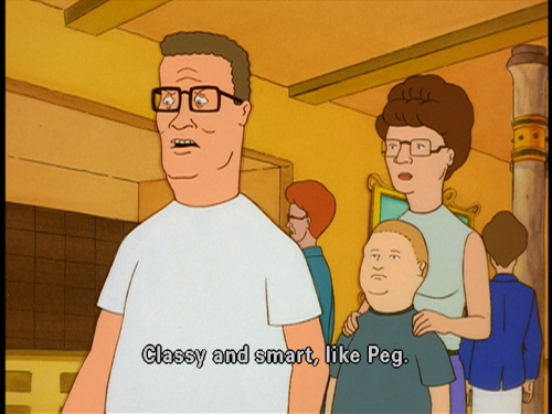 missladybirdhill:  Every morning, Hank Hill wakes up and drinks a big glass of Respect Women juice