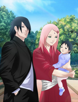 kristinblr:  SasuSaku: Family by Lesya7 