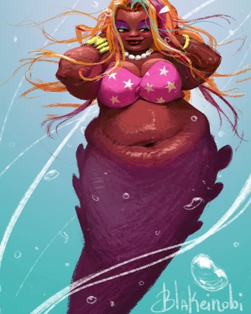 I haven&rsquo;t been drawing much lately so I fiddle around with this mermaid to find a groove. My f