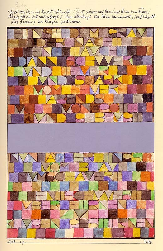 Once Emerged From The Gray Of Night, 1918, Paul Klee