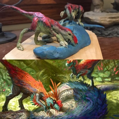 Maquette for Sun Crested Hunters. #mtgxln #mtgart #mtgartist #maquette