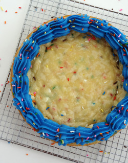 sweetoothgirl:    Funfetti Cake Batter White Chocolate Chip Cookie Cake  