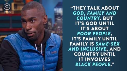 “DeRay Mckesson on a popular American motto: http://on.cc.com/1Vp3E0″  As seen on The Nightly Show’s