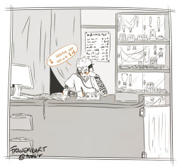 franeridart:  A BoKuroTeru Tattoo Shop AU, seems like 