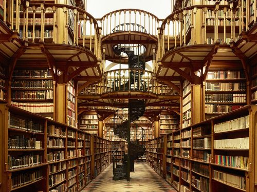 The Jesuit Library in Maria Laach Abbey near Andernach, Germany