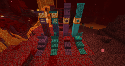 enderman: Comparison of new wood types!Red is “crimson” wood, bluish green is “warped” wood! Found i