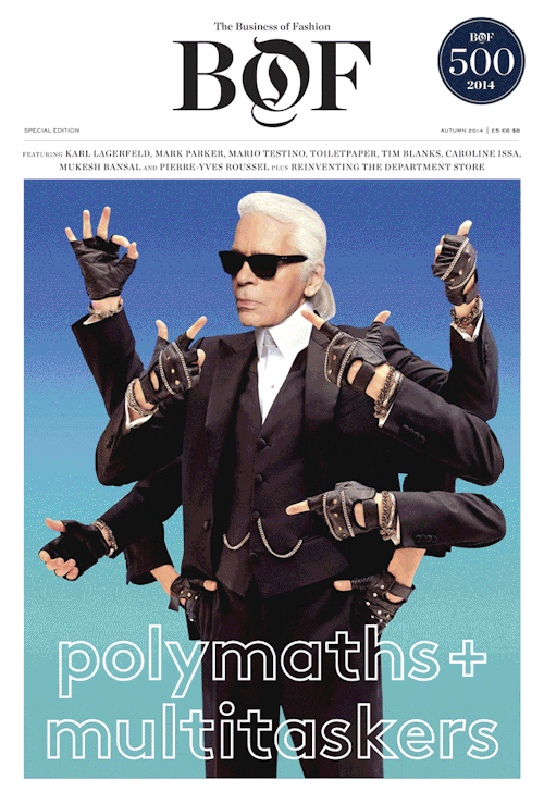 The cover of our #BoF500 2014 print edition, &lsquo;Polymaths &amp; Multitaskers&rsquo;, featuring a