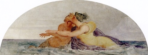 hildegardavon:Francesco Hayez, 1791-1882  Two Nereids, 1819, fresco, 91,5x250,5 cmPalazzo Ducale di 