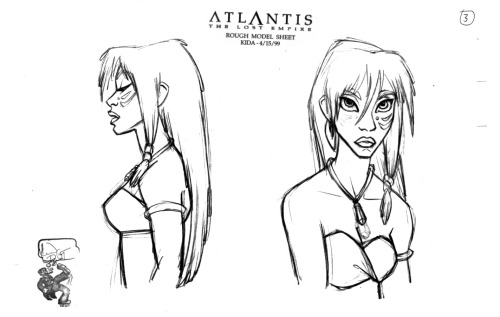 randyhaycock:Since I got some love for Kida, here are some Kida model sheets done for Atlantis.