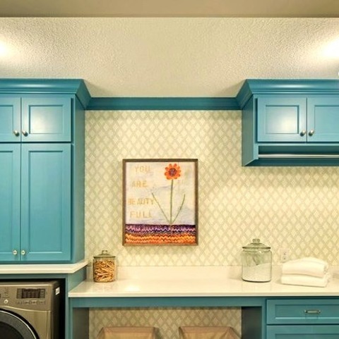 Laundry Laundry Room Ideas For A Sizable Modern Laundry Room Remodel With A Single-wall Slate Floor,