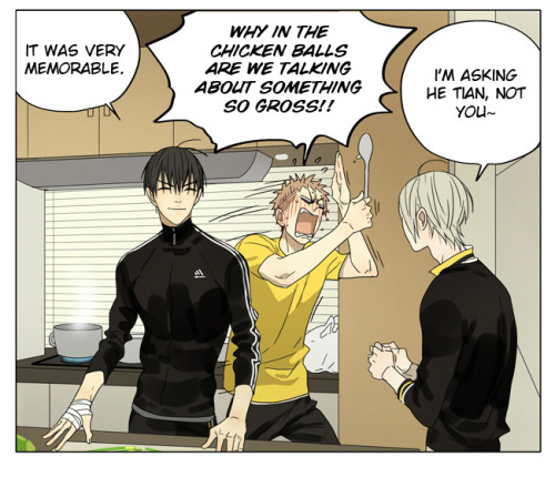 Old Xian update of [19 Days] “a few idiots after school”, translated by Yaoi-BLCD.Previously, 1-54 with art/ /55/ /56/ /57/ /58/ /59/ /60/ /61/ /62/ /63/ /64/ /65/ /66/ /67/ /68, 69/ /70/ /71/ /72/ /73/ / 74/ /75, 76/ /77/ /78/ /79/ /80/ /81/ /82/