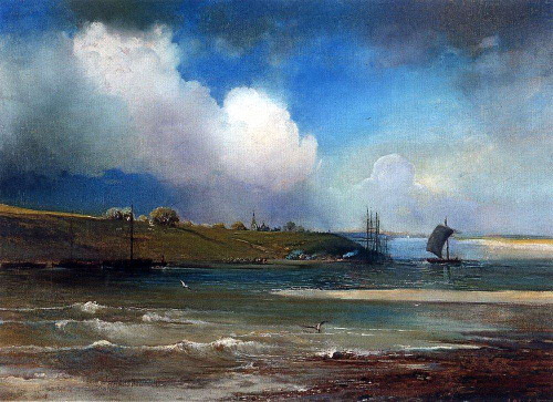 Artist-Savrasov:view Of Volga Near Yurievts, 1870, Aleksey Savrasov