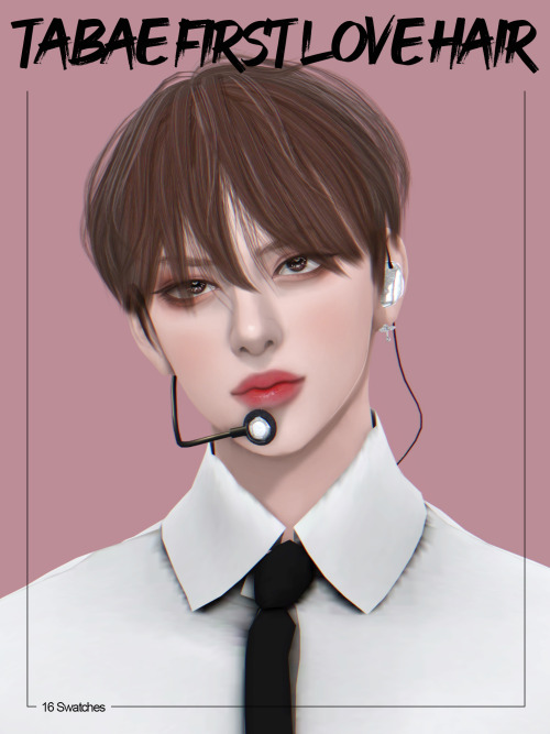 [tabae]first_love_hair_M·  16  Swatches·  NEW MESH·  no hat·  Do not re-upload·  Do not re-edit / re