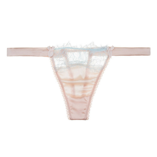 v-lusty-rapture:  Mimi Holliday Banoffee Pie Comfort Bra and Hipster Thong in Ice Blue/Peach 