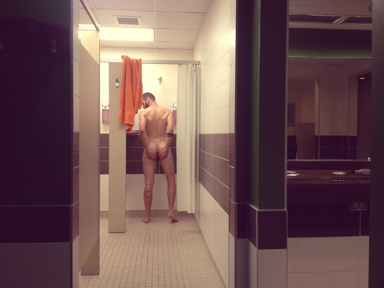 lockerroomguys:  Some more hot locker room ass and cock on display! For more hot