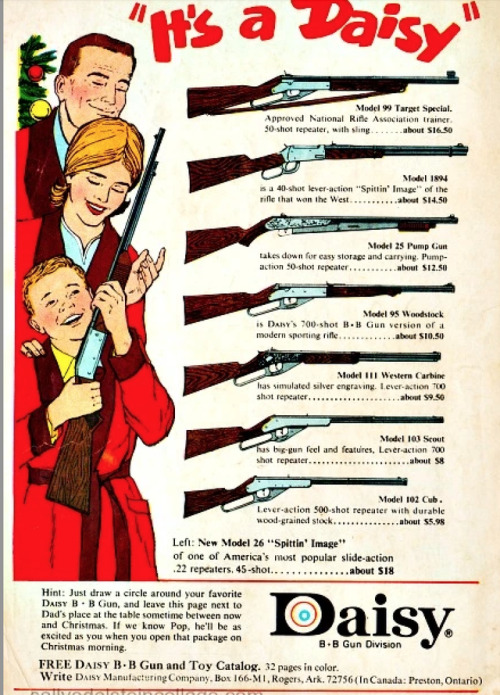 vintageadvertising: Daisy Guns Christmas Ads 1960 and 1970