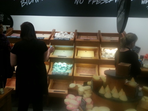 bigmammallama5:  galesofnovember:  “What happened?”  I said to the perky Lush employee when I saw the almost entirely empty shelf that should contain bath bombs “Have you heard of tumblr?”  she said in response. Apparently the