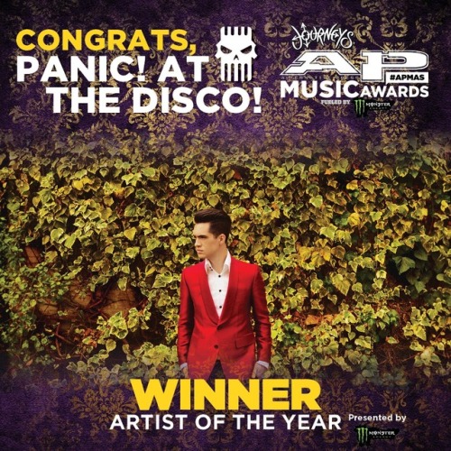 AltPress: Congratulations to @PanicAtTheDisco, your ARTIST OF THE YEAR, presented by @MonsterEnergy!