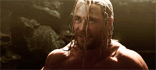 marvellingoverlife:Wet Thor in all rippling muscular glory..  @chlorokin