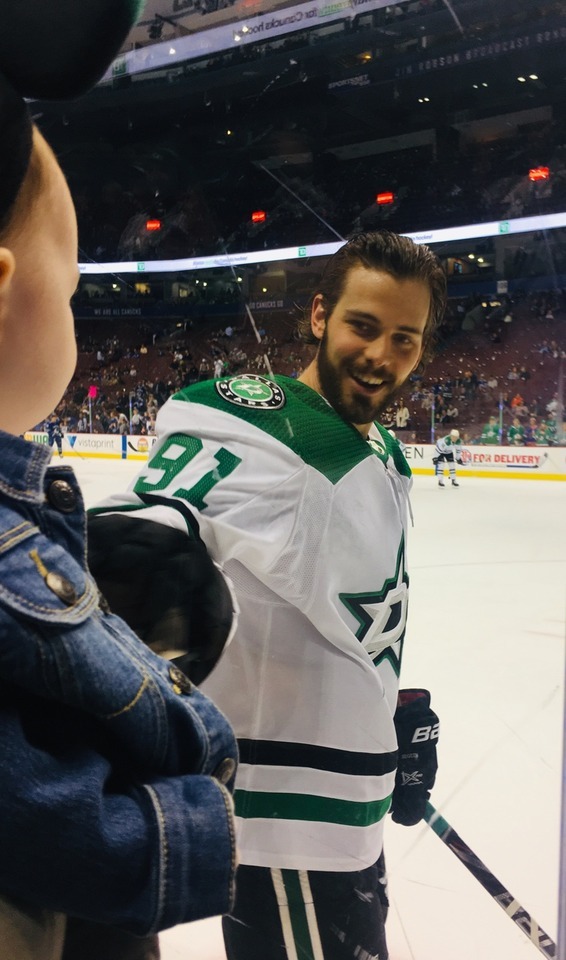 Hockey-tonk heaven: B-R grad skates with Tyler Seguin at the TD Garden