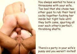 cuckoldwebcams:  Another naughty cuckold caption submitted by a fan of the site!