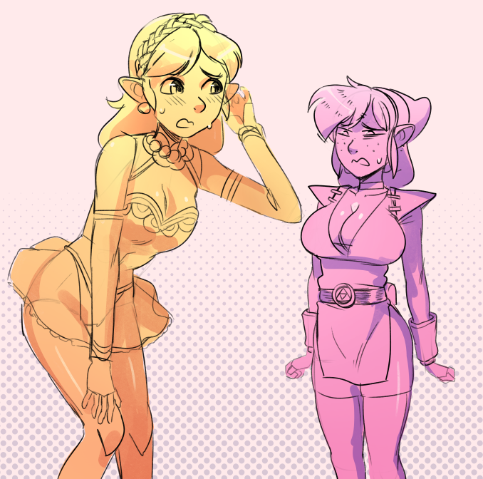 brellom: Sketches from this year that were not shared; Female Link. Trilogy! Just