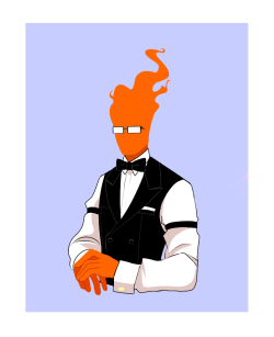 sushinfood:  tsukiok-art:  What if when Grillby