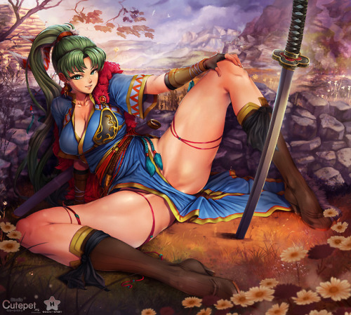 studiocutepet:   Lyndis, on break from her hero duties takes a moment to relax (and take care of herself).    –Support my art on Patreon! Get HD art, alt versions, sketches, lineart, PSDs, wallpapers, stories, and more.  !!! <3 Everyone, go check