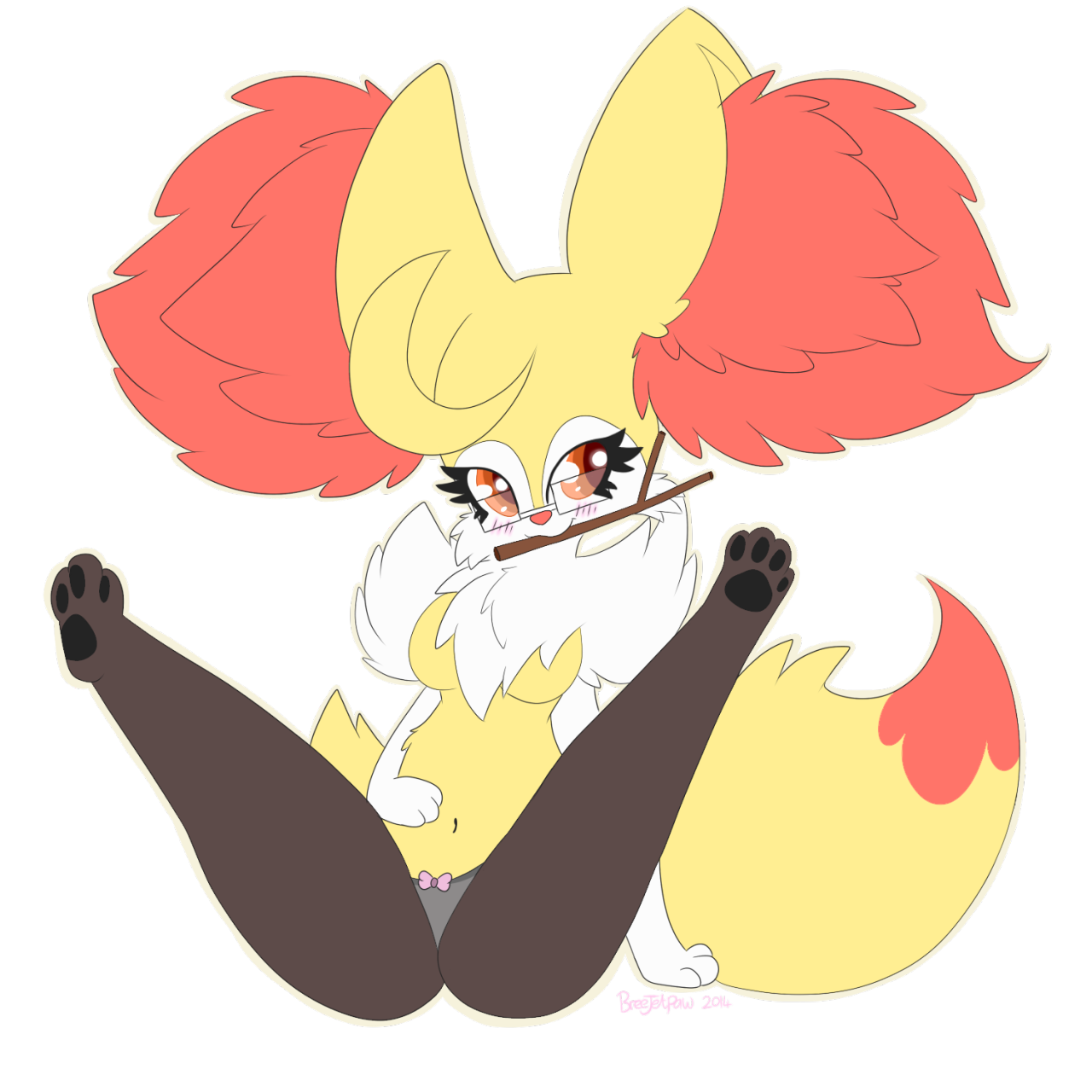 sinfulhyena: - Old Drawing- A Braixen i drew quite a while ago ;p  c: