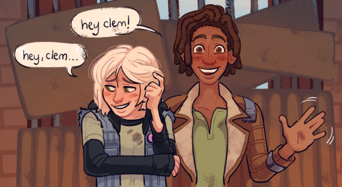 spacedlexi:dont forget!! regardless of your choices clem is bi and these two both have a crush on her