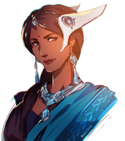 no-crowns-for-kings:  wanted to draw symmetra in traditional clothes *//v//* 