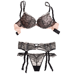 transparent-lingerie:  Victoria’s Secret: bra, gartier belt and string please do not remove the caption x