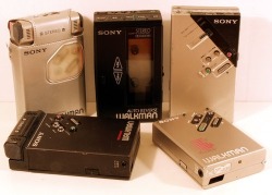 quadrafonica:  Five Sony Walkmans. 