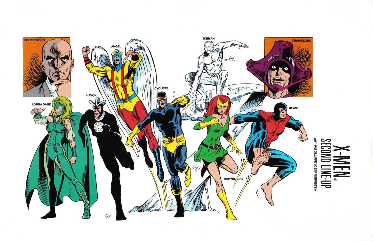 ungoliantschilde:  the X-Men Line-Ups (from the Marvel Universe Handbook) the First