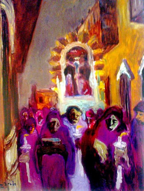 Procession  of The Lord of Miracles   - Víctor Humareda 1969Peruvian  1920-1986