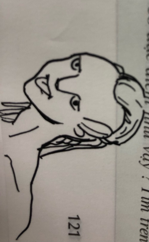 Tiny Drawings I Made Of Them In My Geography Book- This Is Their Habit Actually- Sticking Out Their Tongue