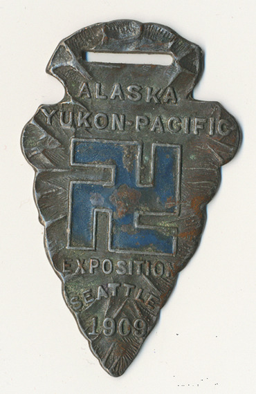 A souvenir medal from the 1909 Alaska Yukon Pacific Expo in Seattle, Washington. The Expo was a worl